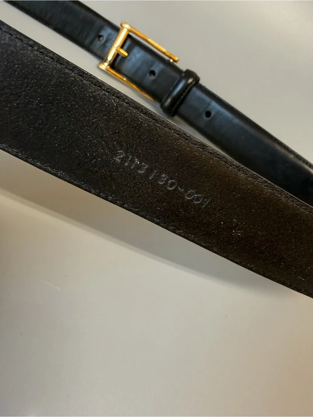 Men’s Polo Ralph Lauren Belt Black Italian Saddle Leather Brass Buckle Sz 40
